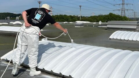 Application laque solaire anti chaleur sur Skydome PPO Graphic